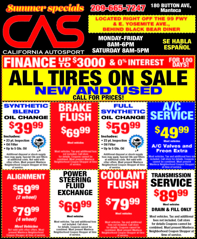 Auto Repair Coupons - California Autosport Coupons Manteca 768x931